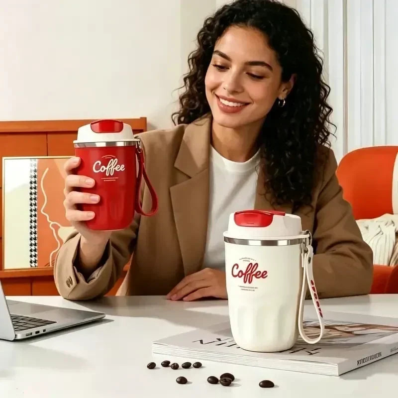 Portable Smart Thermal Coffee Cup with Temperature Display