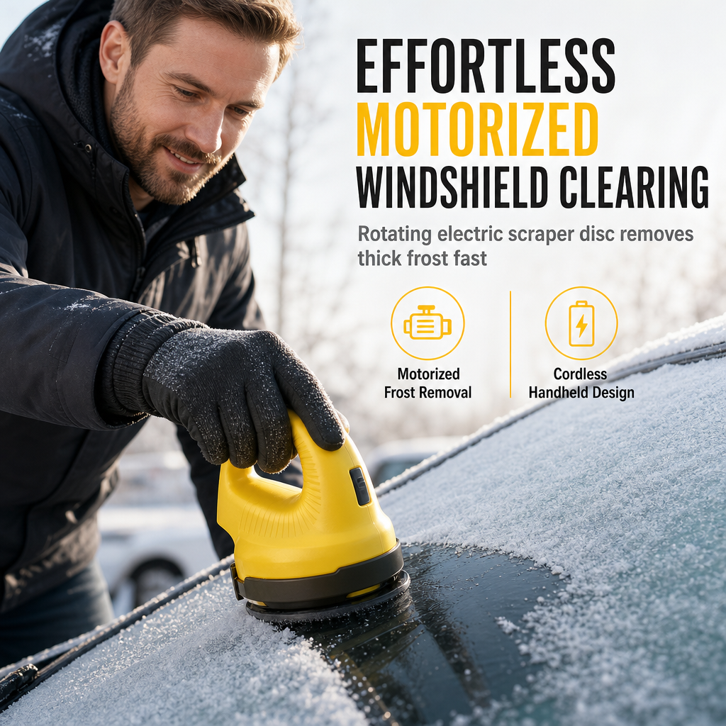 Electric Car Windshield Snow Scraper and Deicing Tool for Winter Snow and Removal