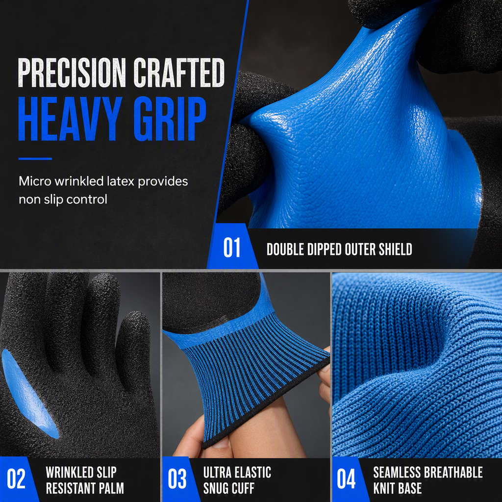 🧤 Waterproof Fleece-Lined Winter Work Gloves