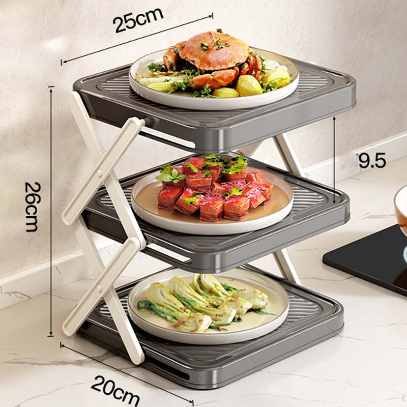 🍽️ 50% OFF NOW! 📦 4-Tier Bowl Storage Rack – Foldable, Stable & Maximizes Your Kitchen Space