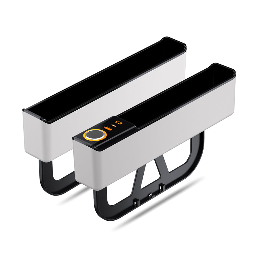 🥳2026 HOT SALE🥳💞50K+ SOLD! 🚗🔌 50% OFF! Car Seat Gap Organizer with USB Charging – fills the gap, PD/QC fast charging, keeps phone, cards & keys within reach. Tidy cockpit! 🛡️✅