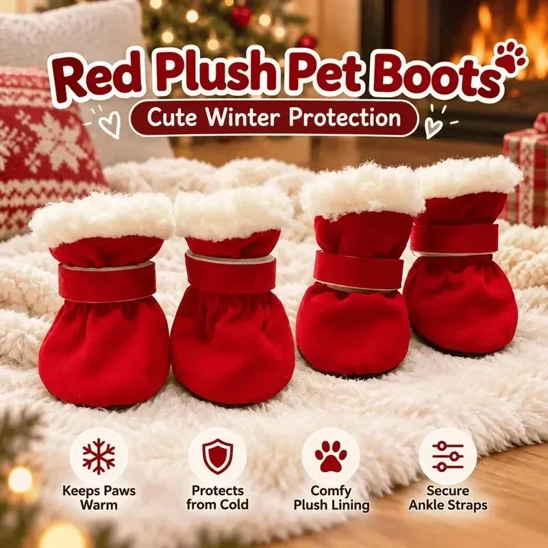 🔥 Hoje, 50 % de desconto!🐱🐶Botas quentes de inverno para cães com forro macio de pelúcia