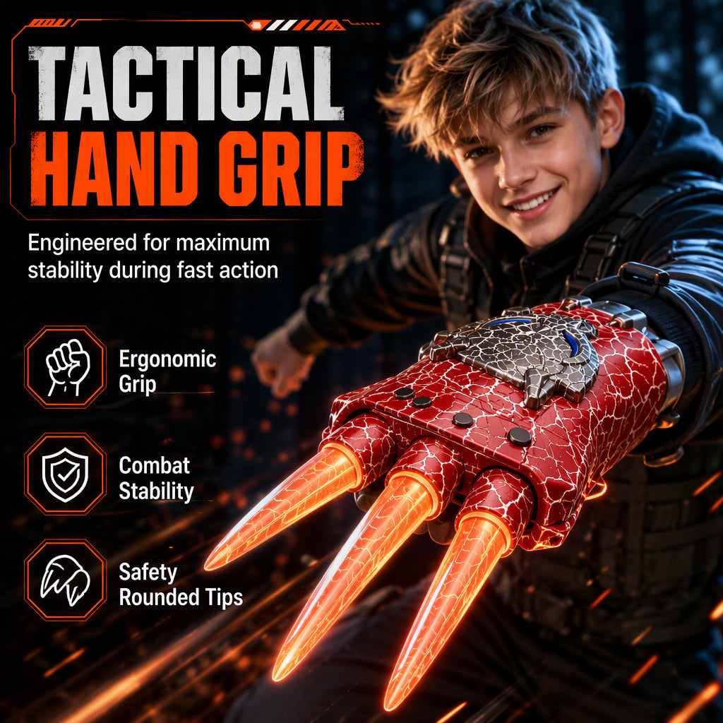 Retractable Light Up Flame Claws Toy with LED Light Effects
