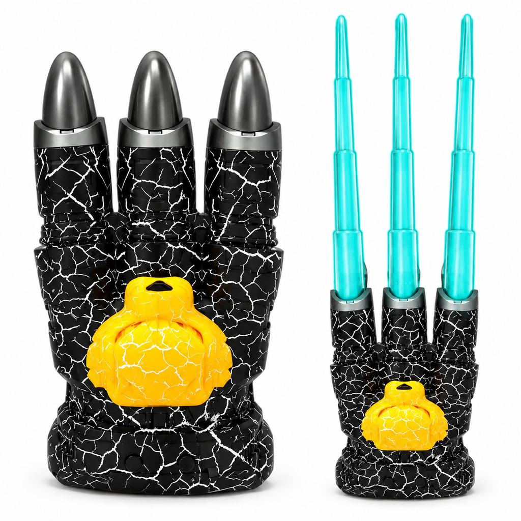 Retractable Light Up Flame Claws Toy with LED Light Effects