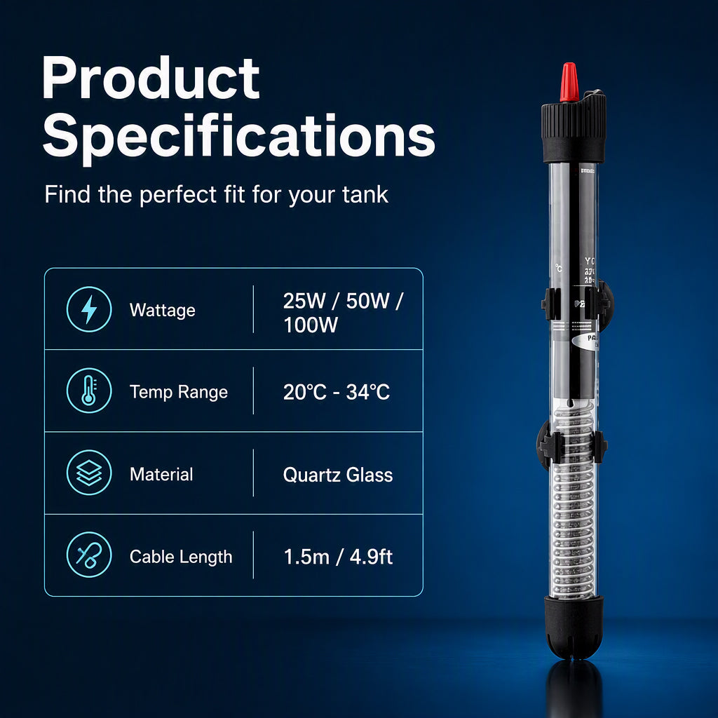 Submersible Aquarium Auto Thermostat Heater