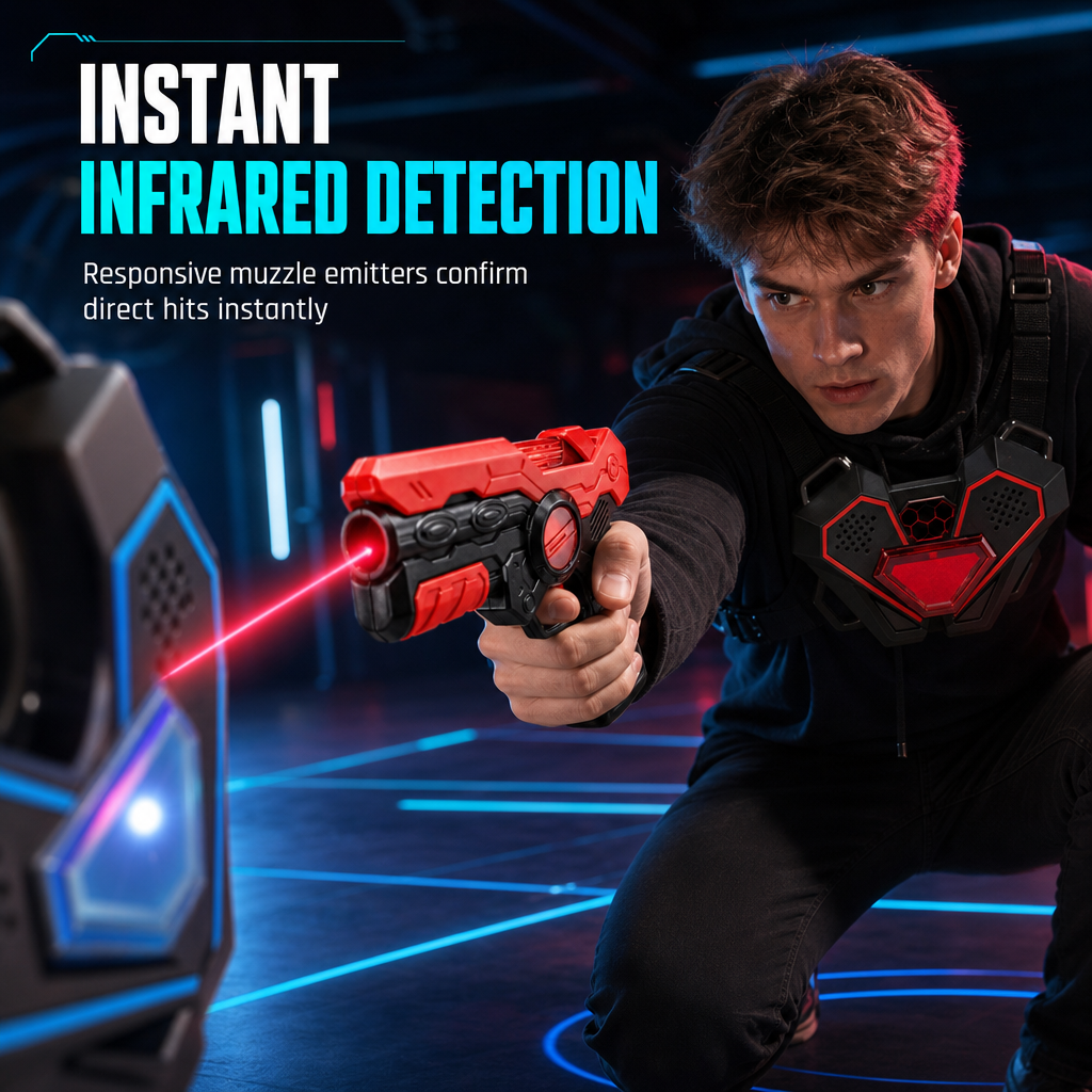🥳2026 HOT SALE🥳💞50K+ SOLD! 🔫🎯 50% OFF! Kids Laser Tag Toy Gun – infrared hit detection, live health tracking & sound/light effects. Indoor battles for ages 6+! 🛡️💪