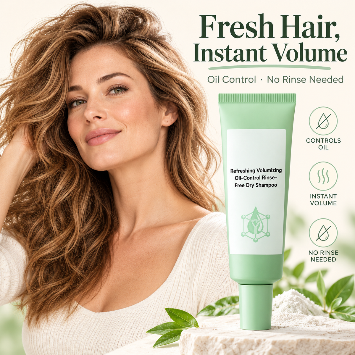 Refreshing Volumizing Rinse-Free Dry Shampoo Gel