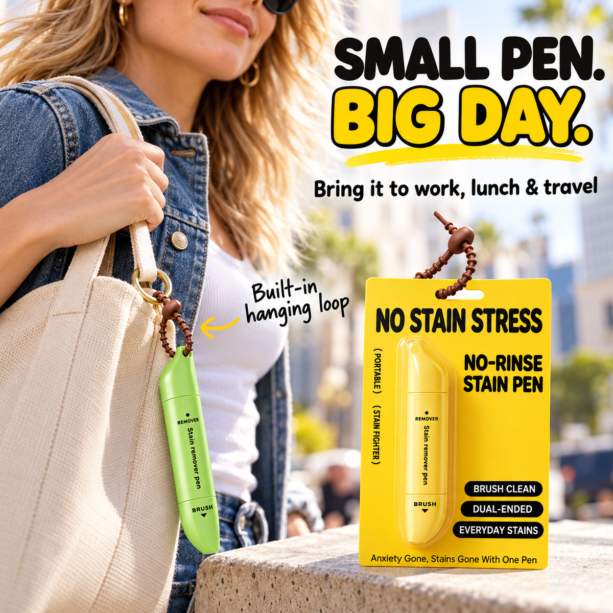 📢📢50% OFF! ⏰Portable Dual-Head Stain Remover Pen