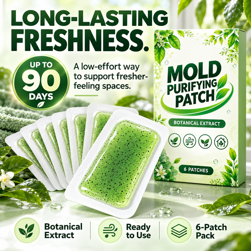 🧪50% OFF NOW! 6Pcs Mold Purifying Patches – Botanical Mildew Removal Pads, Long Lasting Mold Inhibitor for Bathroom, Kitchen, Wall Corners & Damp Hidden Spots