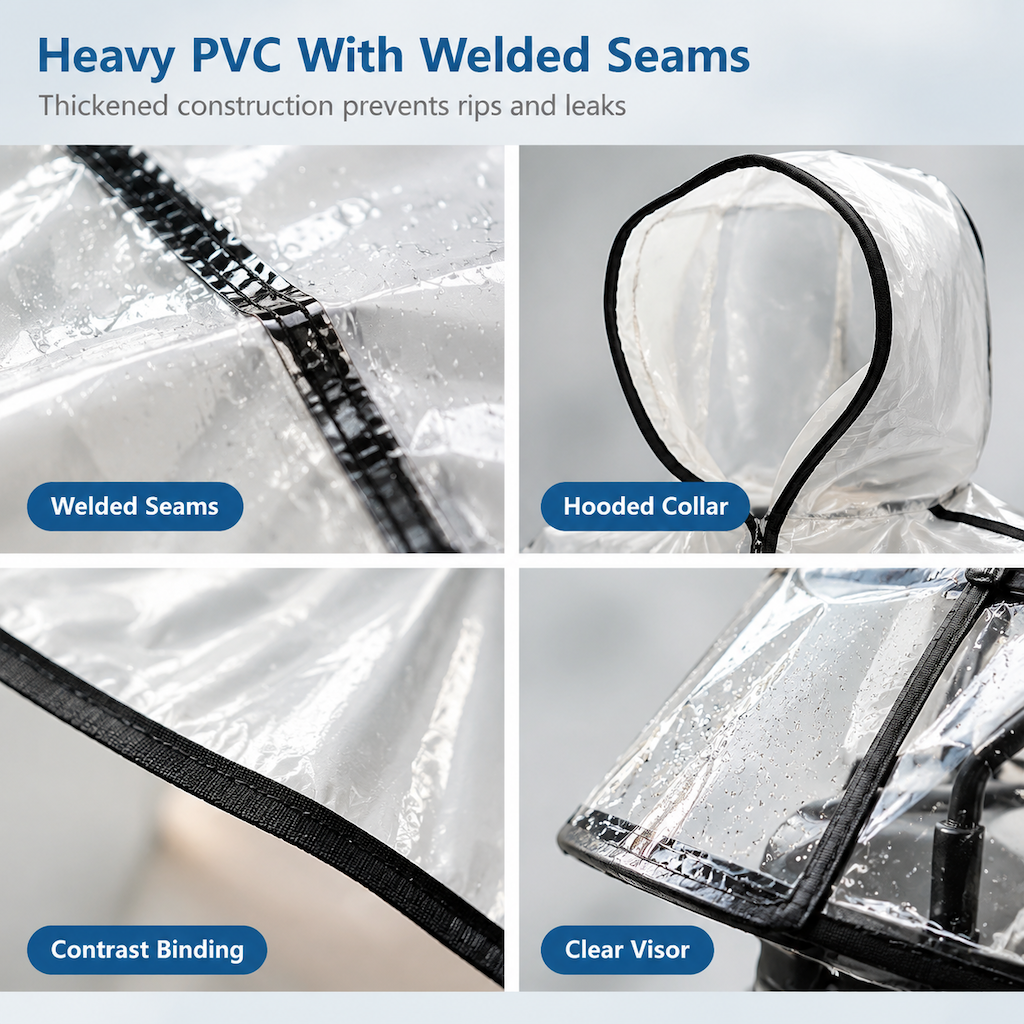 🌧️ Mobility Scooter Rain Cover – Full-Coverage Waterproof PVC Canopy