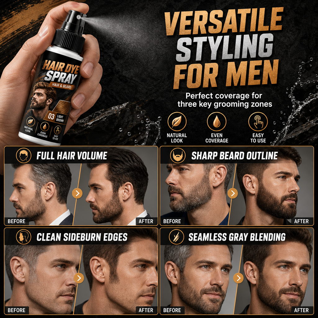 Men's Hair and Beard Dye Spray