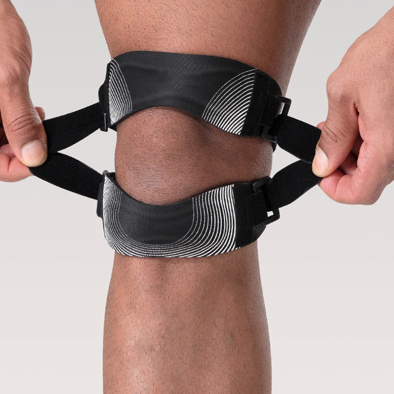 🔥50% OFF!!📢🏃 Adjustable Patella Support Knee Strap – Dual-Band Brace for Active Support & Everyday Comfort ✨