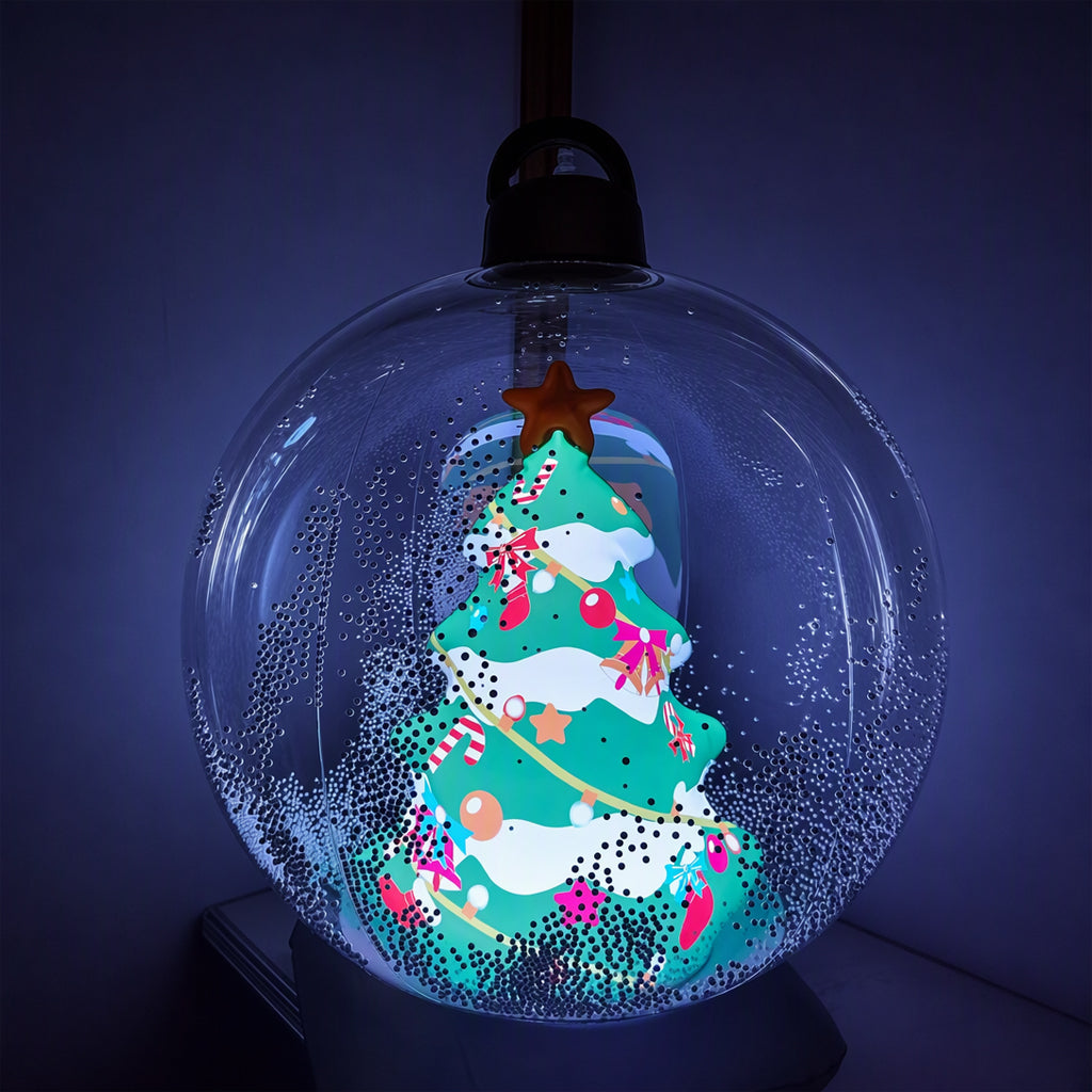 Inflatable Christmas Ball with Colorful LED Lights