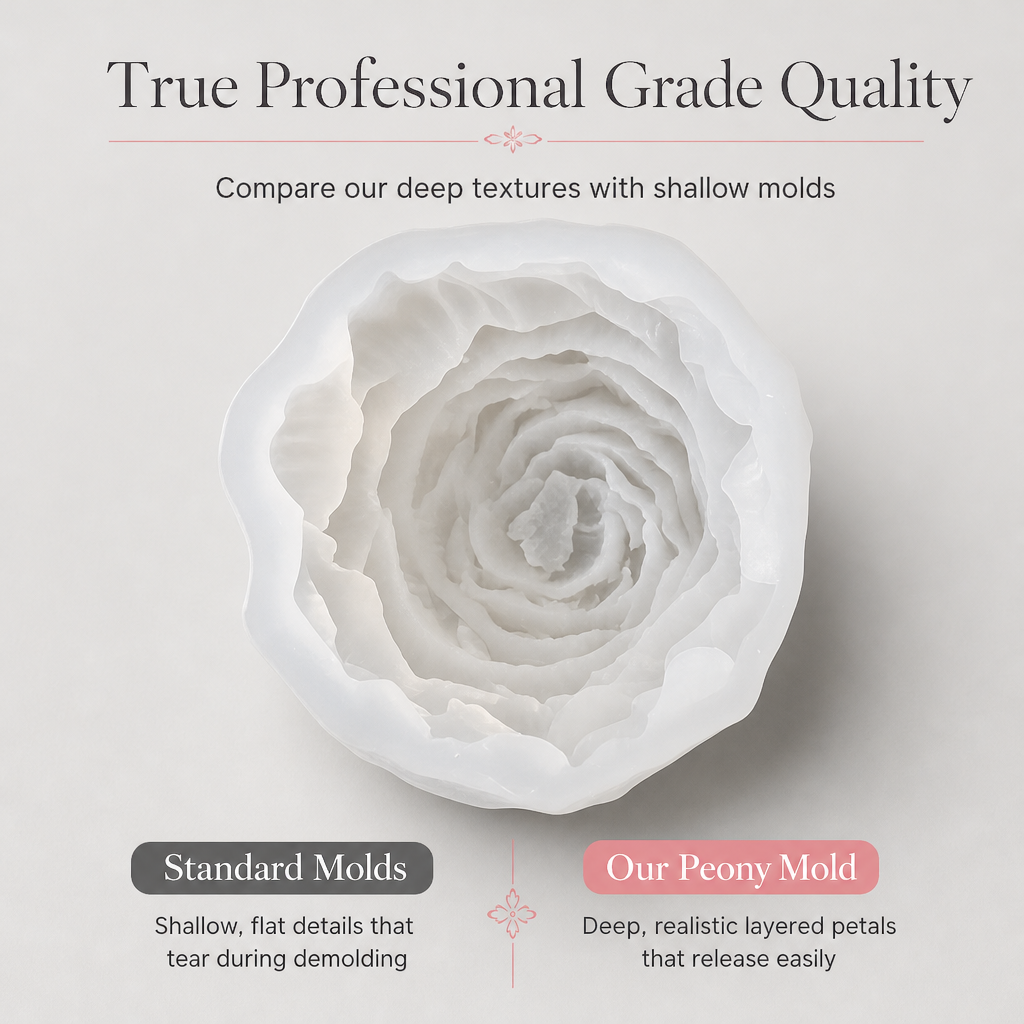 Peony Flower Silicone Mold for Cake