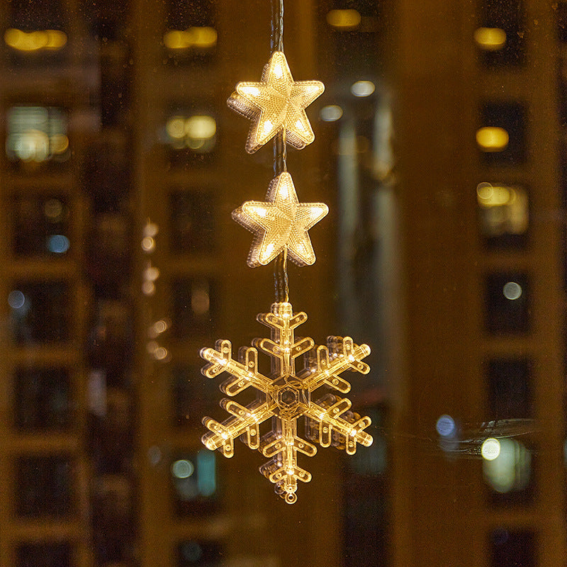 ⏳LAST DAY SALE ONLY ￡10.99!!🎄❄️ DIY Christmas Snowflake Suction Cup LED Lights ✨ | Battery Operated, Warm & Multi-Colour, Window Suction Lights, Christmas Home & Party Decor