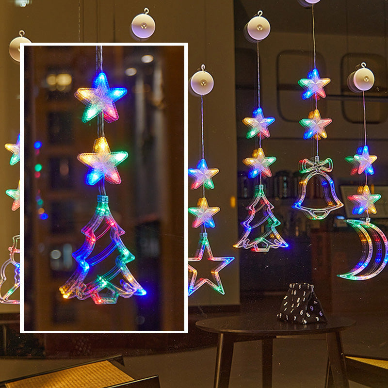 ⏳LAST DAY SALE ONLY ￡10.99!!🎄❄️ DIY Christmas Snowflake Suction Cup LED Lights ✨ | Battery Operated, Warm & Multi-Colour, Window Suction Lights, Christmas Home & Party Decor