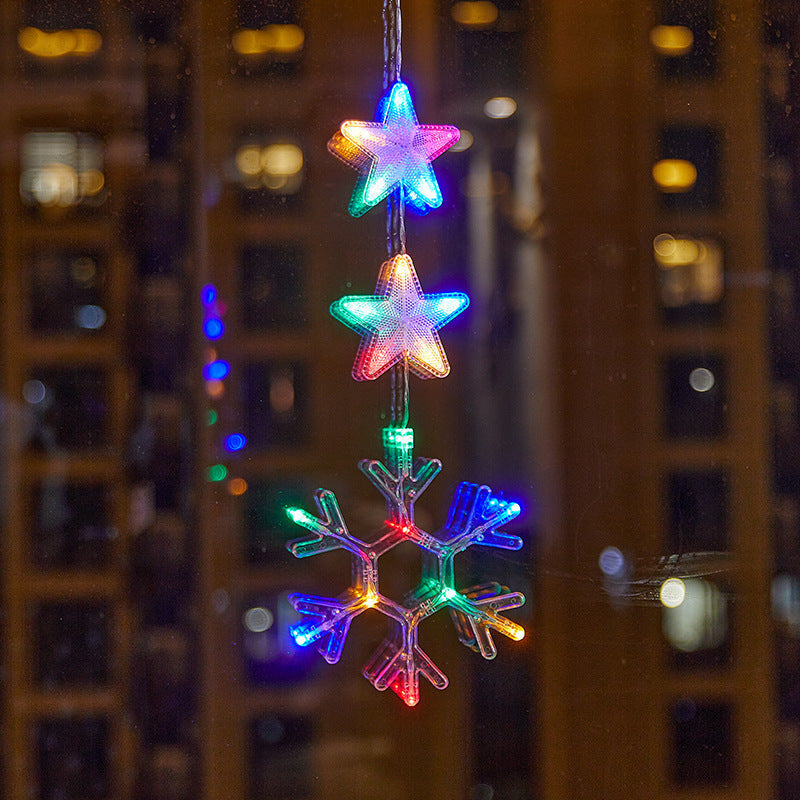 ⏳LAST DAY SALE ONLY ￡10.99!!🎄❄️ DIY Christmas Snowflake Suction Cup LED Lights ✨ | Battery Operated, Warm & Multi-Colour, Window Suction Lights, Christmas Home & Party Decor