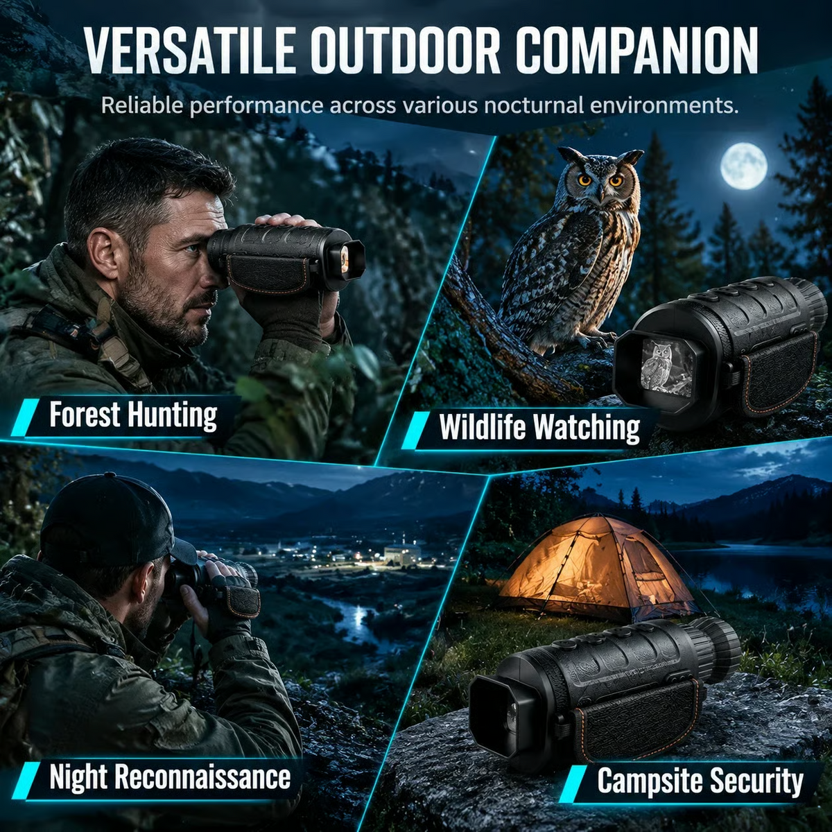 📢📢 66% OFF🔍1080P HD Night Vision Monocular – 16X Digital Zoom for Outdoor Adventures & Wildlife Viewing
