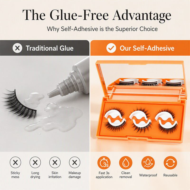 🥳2026 HOT SALE🥳💞50K+ SOLD! ✨👁️ 50% OFF! Self-Adhesive False Eyelashes – 3-second apply with no messy glue. Waterproof, secure & natural 3D look for effortless beauty! 🛡️💪