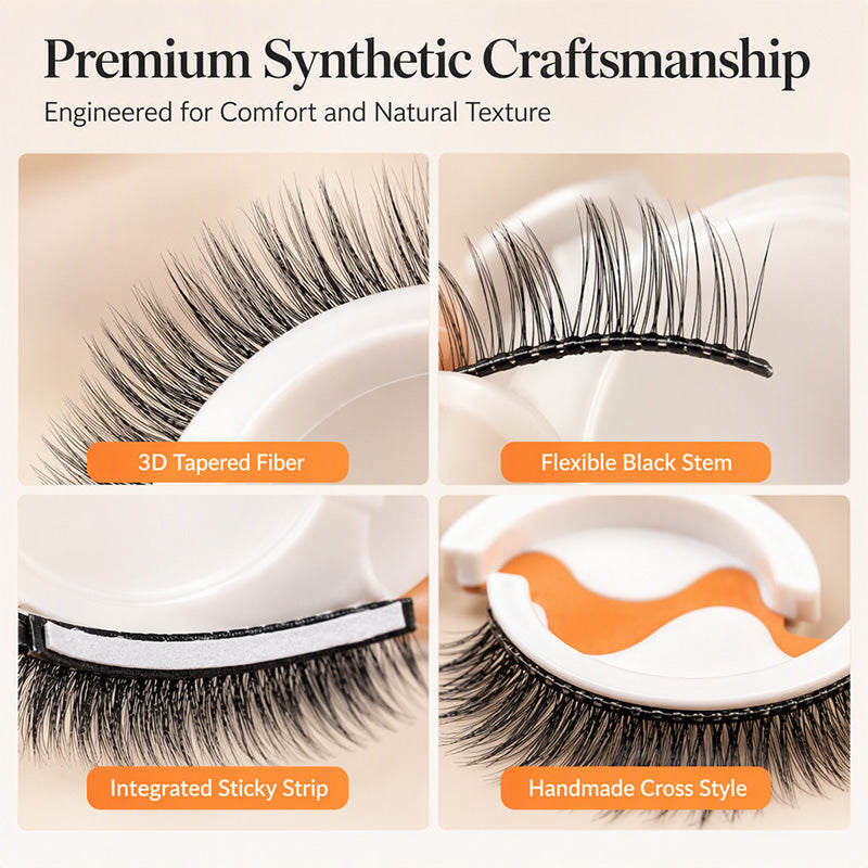 🥳2026 HOT SALE🥳💞50K+ SOLD! ✨👁️ 50% OFF! Self-Adhesive False Eyelashes – 3-second apply with no messy glue. Waterproof, secure & natural 3D look for effortless beauty! 🛡️💪
