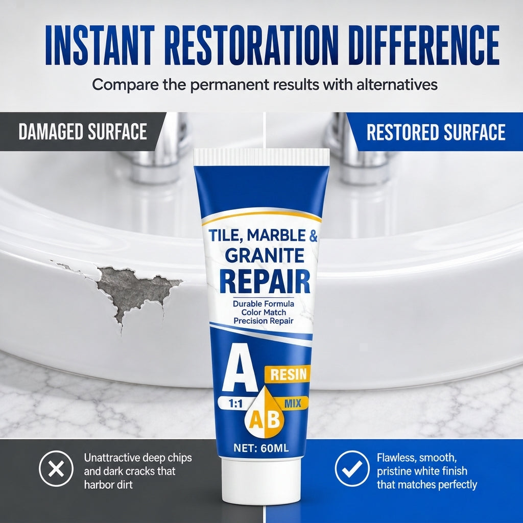 Marble and Granite Repair Resin Paste for Tiles and Stone Surfaces