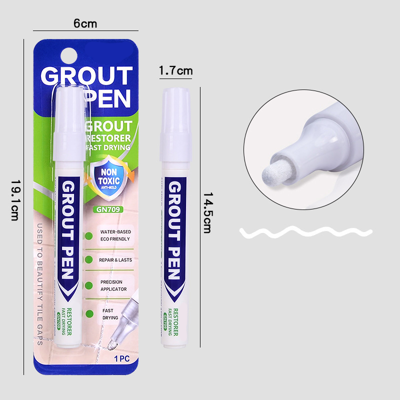 🥳2026 HOT SALE🥳💞50K+ SOLD! 🧱🖊️ 50% OFF! Grout Restorer Pen – instantly covers dirty, black grout lines. Fast-drying, waterproof & precision nib for a clean fresh look! ✨✅
