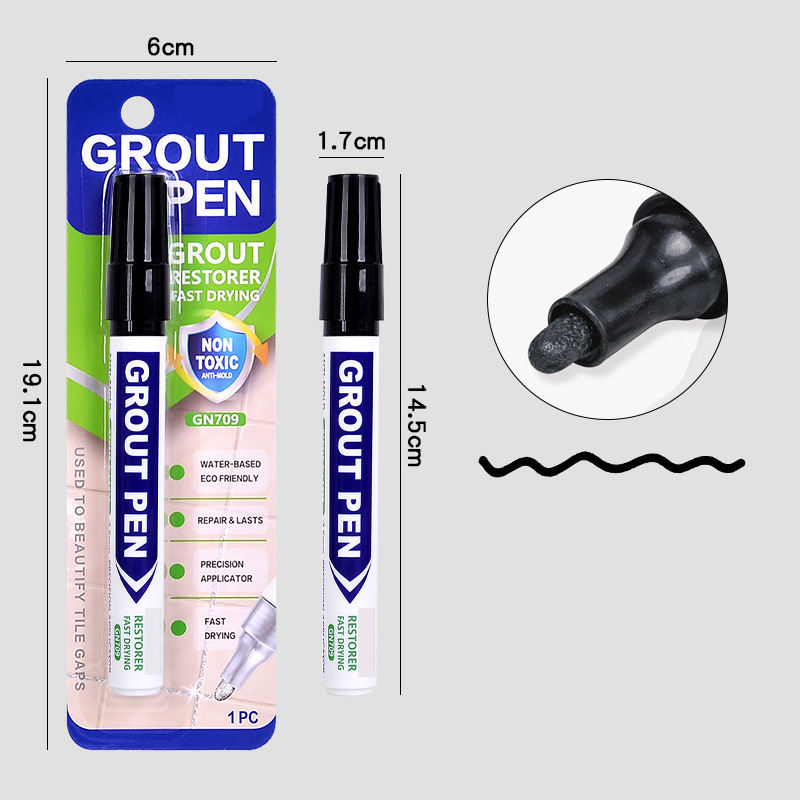 🥳2026 HOT SALE🥳💞50K+ SOLD! 🧱🖊️ 50% OFF! Grout Restorer Pen – instantly covers dirty, black grout lines. Fast-drying, waterproof & precision nib for a clean fresh look! ✨✅