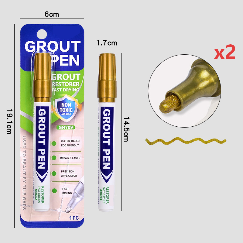 🥳2026 HOT SALE🥳💞50K+ SOLD! 🧱🖊️ 50% OFF! Grout Restorer Pen – instantly covers dirty, black grout lines. Fast-drying, waterproof & precision nib for a clean fresh look! ✨✅