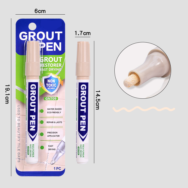 🥳2026 HOT SALE🥳💞50K+ SOLD! 🧱🖊️ 50% OFF! Grout Restorer Pen – instantly covers dirty, black grout lines. Fast-drying, waterproof & precision nib for a clean fresh look! ✨✅