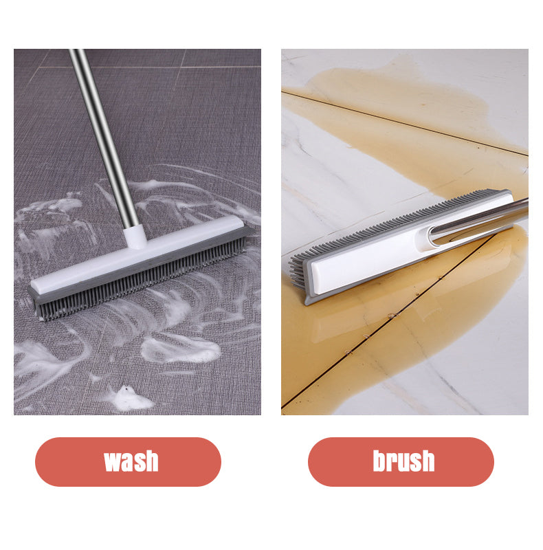 Rubber Bristle Broom for Pet Hair Removal