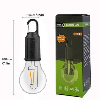 ✨Limited Time Offer 🔥Outdoor Camping Hanging Type-C Charging Retro Bulb Light