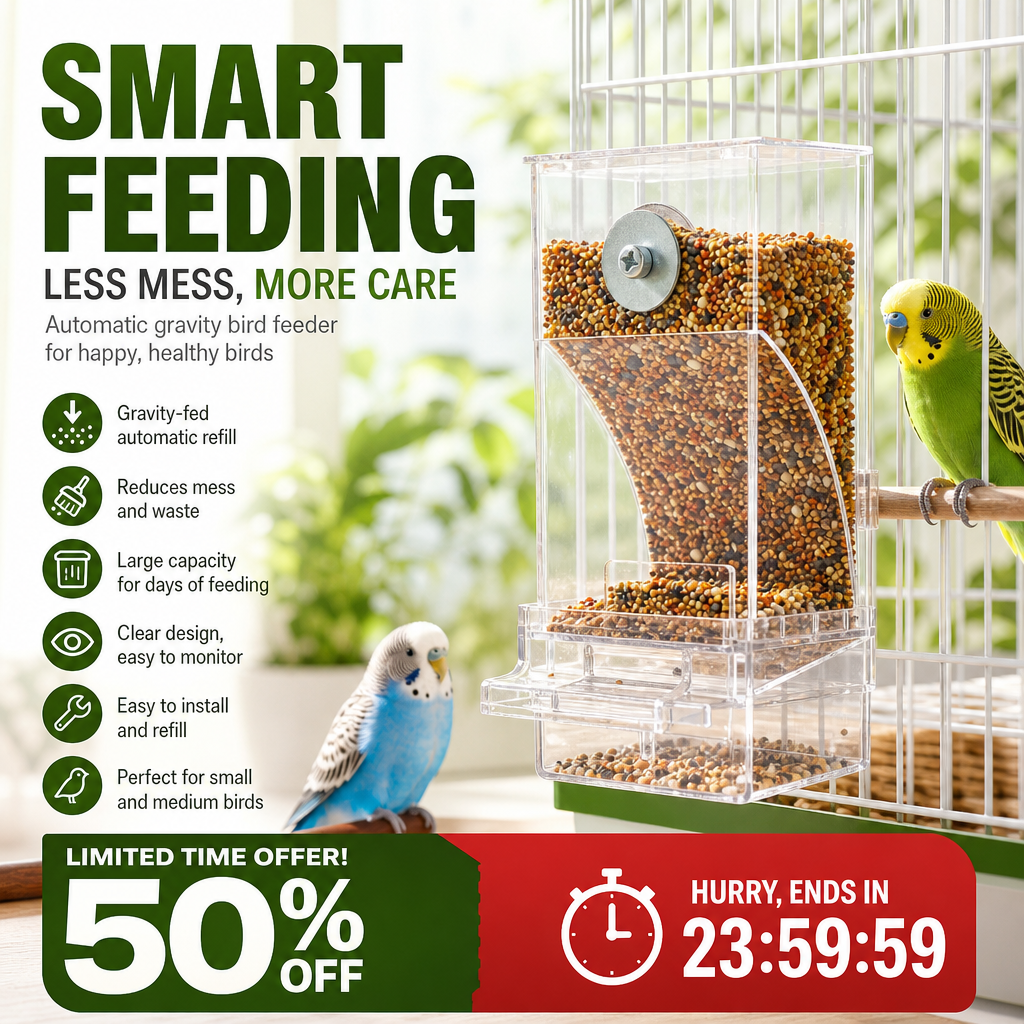 🎉Limited‑Time 50% OFF 🐦No Mess Automatic Bird Feeder