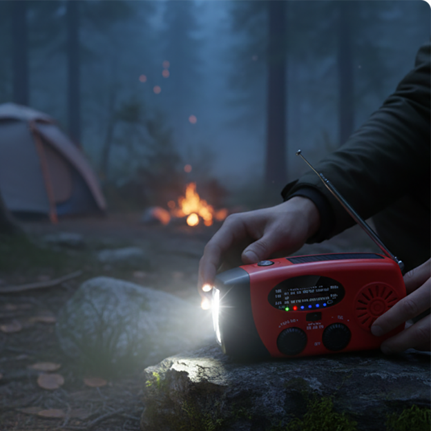📢 LIMITED-TIME 50% OFF! 📻Multifunctional Portable Solar Emergency Radio – Power Bank, Hand Crank & Weather Alert for Outdoor & Crisis Preparedness