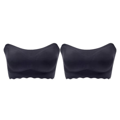 Women Push Up Bandeau Bra Convertible Strapless Bras No Wire Lift Up Bra