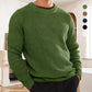 Solid Color Knit Crewneck Sweater
