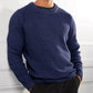 Solid Color Knit Crewneck Sweater